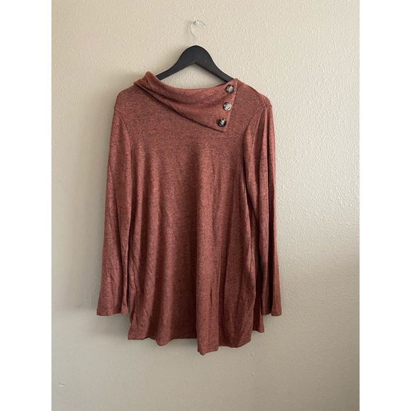 🆕Rust mock neck top - Picture 2 of 4